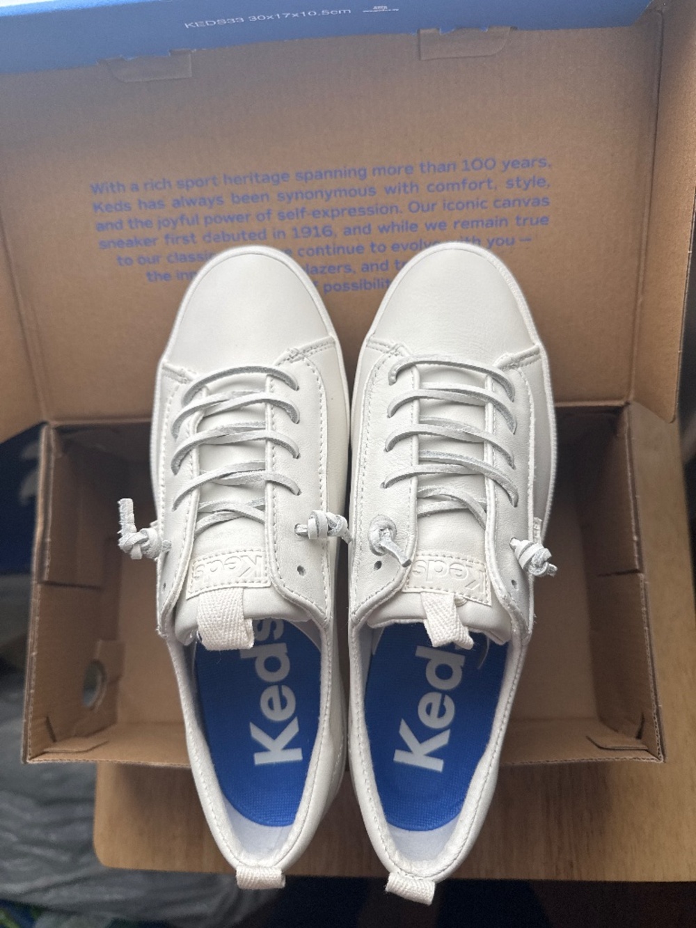Leather Keds Sz 7 White
